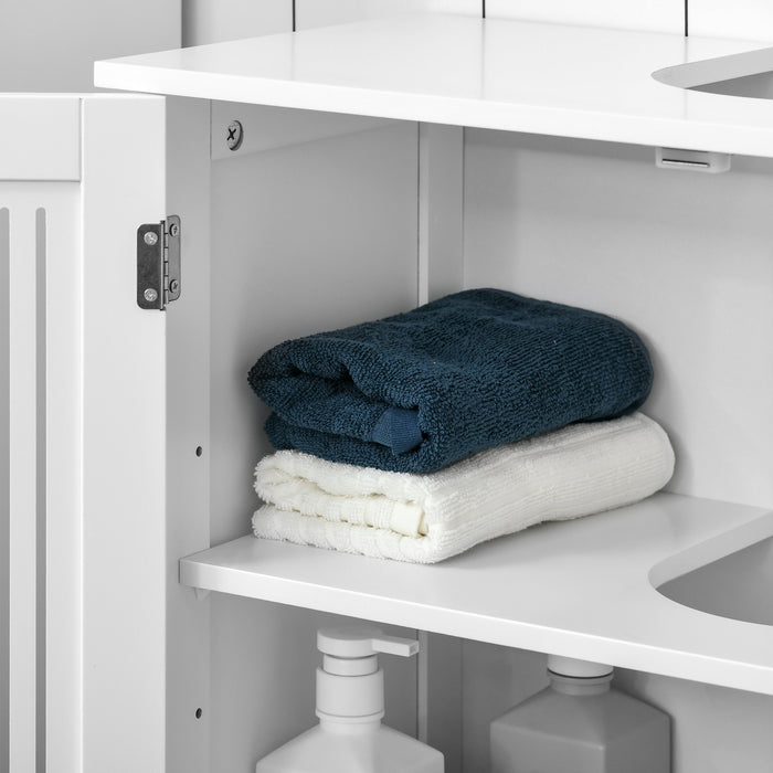 Bathroom Storage Organizer - Modern Under Sink Cabinet with Adjustable Shelves and Dual Doors - Space-Saving Vanity Unit for Bathroom Essentials