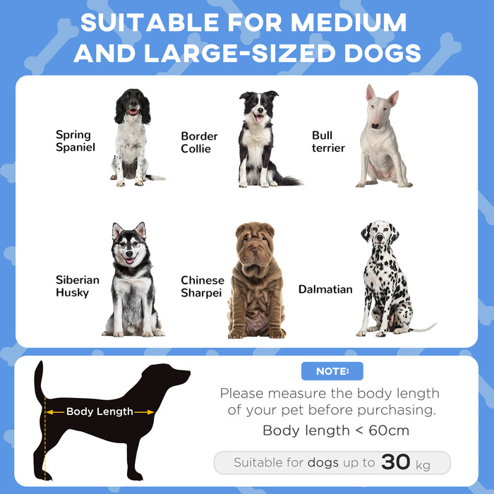 Elevated Cooling Dog Bed - 91 x 76 x 89cm Washable Breathable Mesh Cot - Ideal for Medium to Large Dogs, Dark Blue