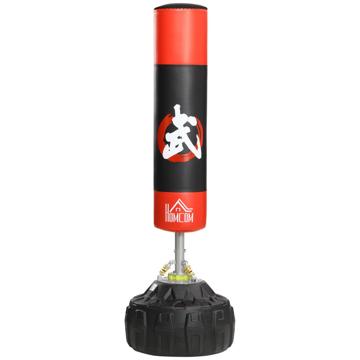Freestanding 6FT Adult Boxing Punch Bag Stand - Fillable Base, Absorption Springs, Suction Cup Stability - Ideal for Professional Workout & Home Gym Fitness