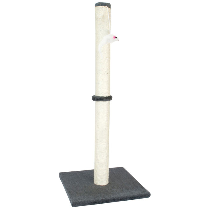 Cat Scratching Tower - Sturdy Grey Claw Maintenance Post for Felines - Essential Pet Furniture for Scratching and Exercise