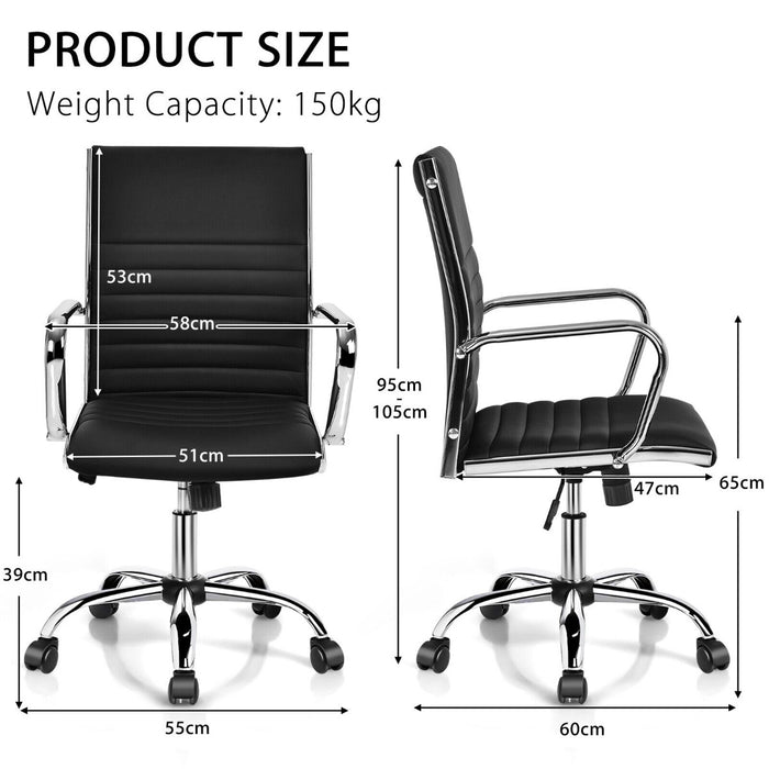 Titan Adjustable High-Back Office Chair in Black - Rolling, Swivel Function, Home Office Use - Ideal for Extended Work Hours, Provides Superior Comfort for Home Workers