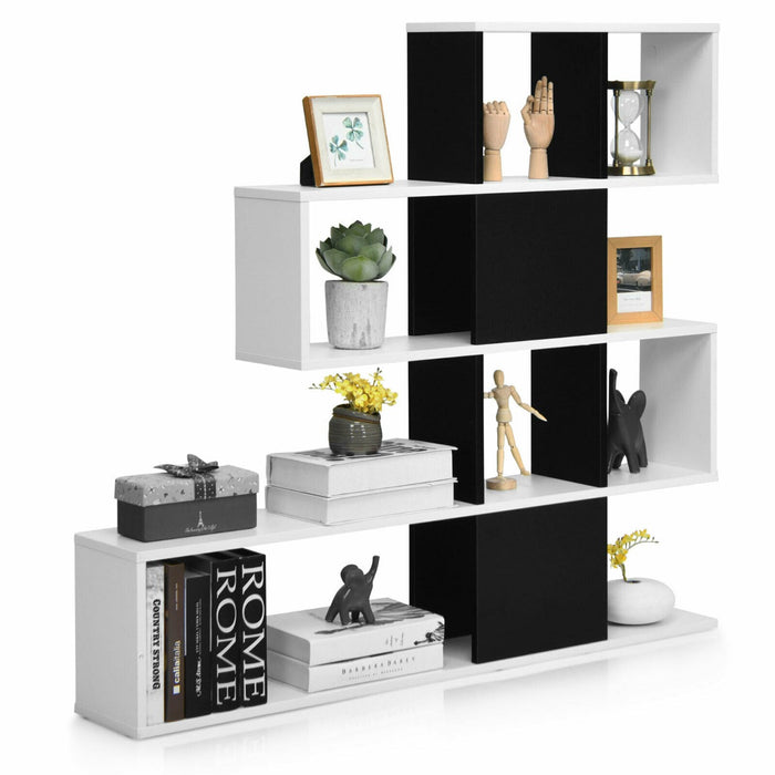 5-Tier Bookshelf - White Display and Storage for Home and Office - Ideal for Organizing Books, Decorative Items and Documents