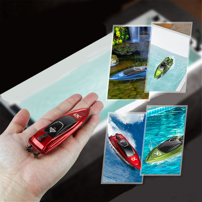 Mini RC Palm Boat - Remote Control High-Speed LED Light Water Toy - Perfect for Summer Pool Fun and Kids