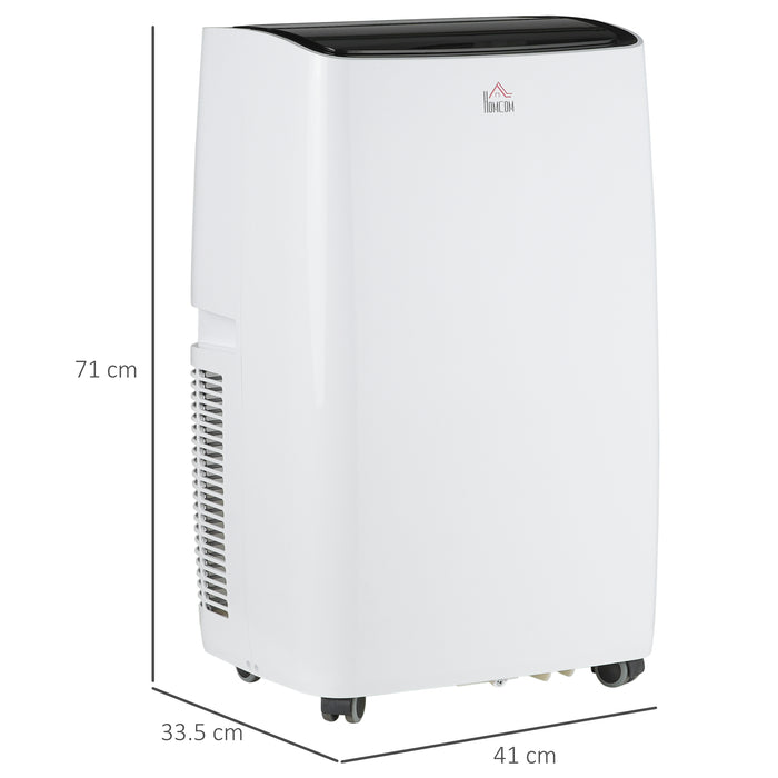 14,000 BTU Portable Air Conditioner with Dehumidifier - Cooling Fan for Spaces Up to 430 SqFt, LED Display, 24Hr Timer, Remote Control - Ideal for Large Rooms & Office Spaces, White