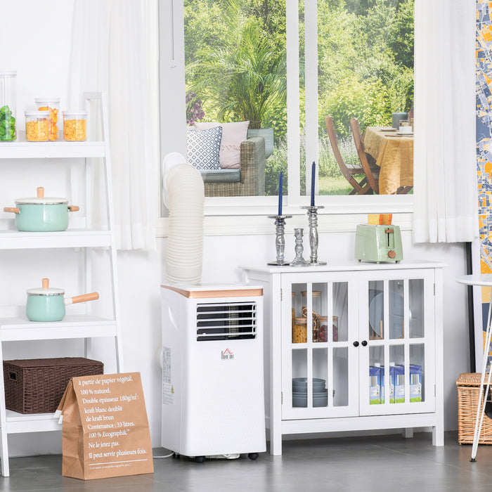 9000 BTU 4-in-1 Portable Air Conditioner - Compact Cooling, Dehumidifying, Ventilating with Fan - Includes Remote, LED Display, 24-Hr Timer, Auto Shut-Down for Home Comfort