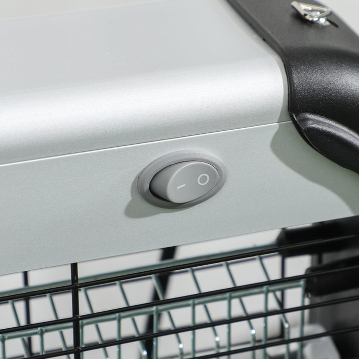 20W Electric Fly Mosquito Killer - Freestanding or Wall Hanging Bug Zapper & Insect Eliminator, Silver - Ideal for Home & Office Pest Control