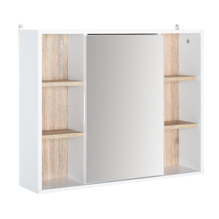 Wall Mounted Medicine Cabinet with Storage - Bathroom Mirror Cabinet with Adjustable Shelf, White Finish - Ideal for Organizing Toiletries and Medications