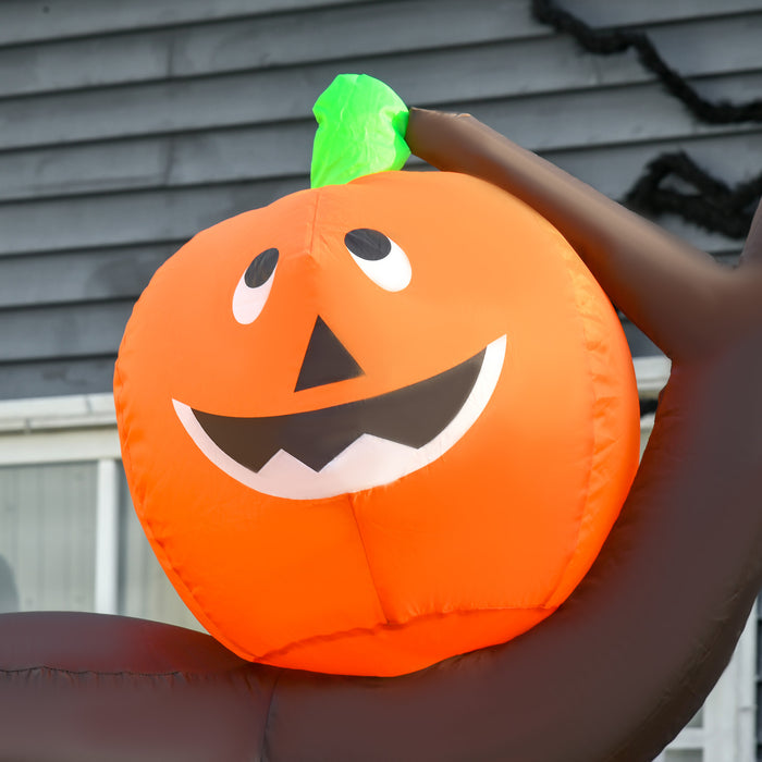Halloween Inflatable Ghost Tree Decor - 2.4m Tall with 6 LED Lights - Quick Setup, Next Day Delivery for Festive Yard Display