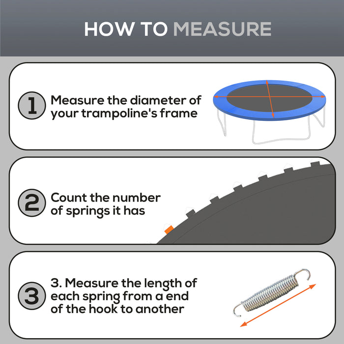 12ft Trampoline Replacement Mat with Spring Pull Tool - Durable Jumping Surface, 72 V-Hooks, Fits 14cm Springs - Perfect for Outdoor Family Fun