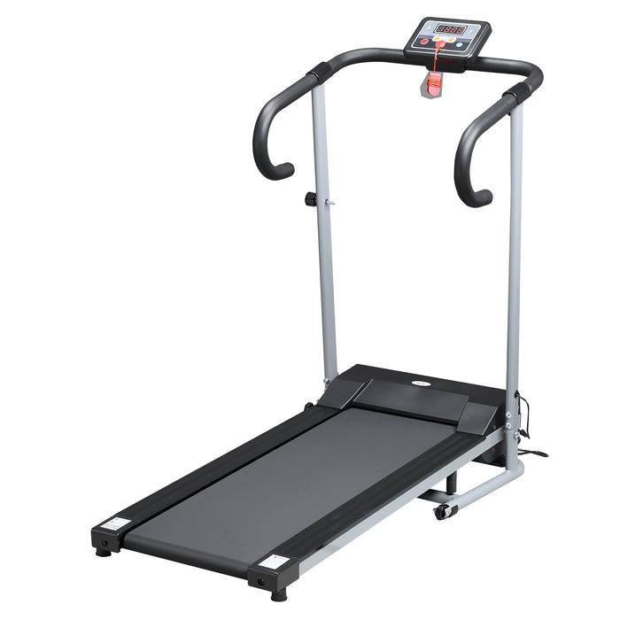 Electric Folding Treadmill with 1.25HP Motor - 10km/h Max Speed, Indoor Cardio Running Walking Jogging Machine with LCD Monitor & 3 Programs - Ideal for Home Fitness Enthusiasts