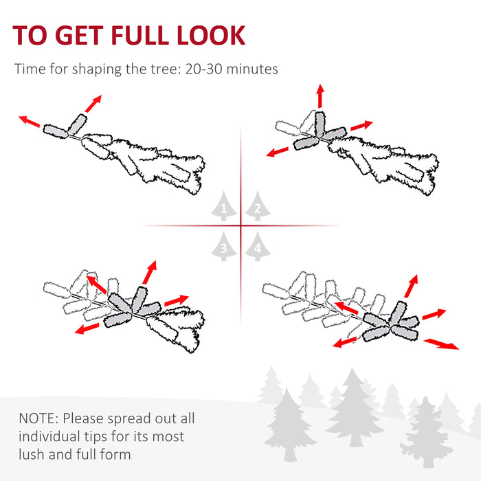 HOMCM 1.2m Fiber Optic Tree - LED Pre-Lit Christmas Decoration with Colorful Lights and Flash Mode - Festive Accent for Holiday Home Ambiance