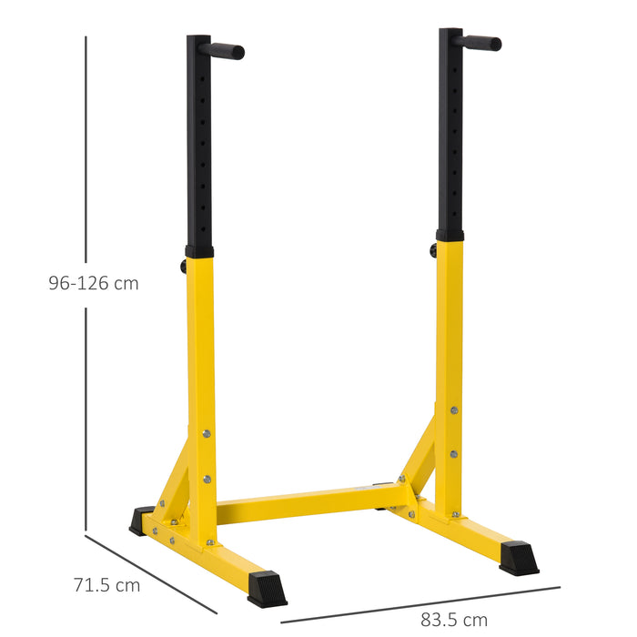 Height-Adjustable Power Tower - Dip Station with Chin Up and Pull Up Bars for Home Gym - Bicep & Tricep Workout Equipment for Strength Training