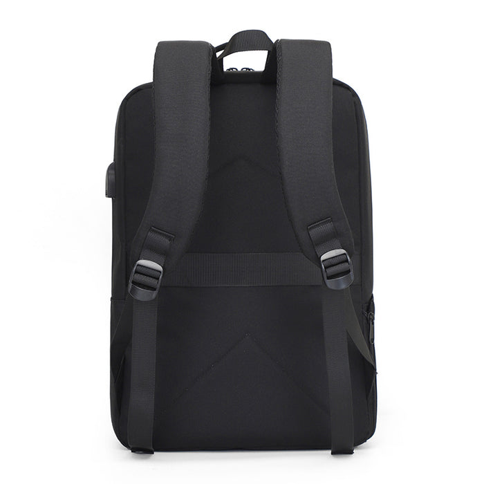 15.6inch Business Laptop Bag - Waterproof Shoulder Backpack with USB Charging Port, Tablet and Book Storage - Ideal for Professionals and Students