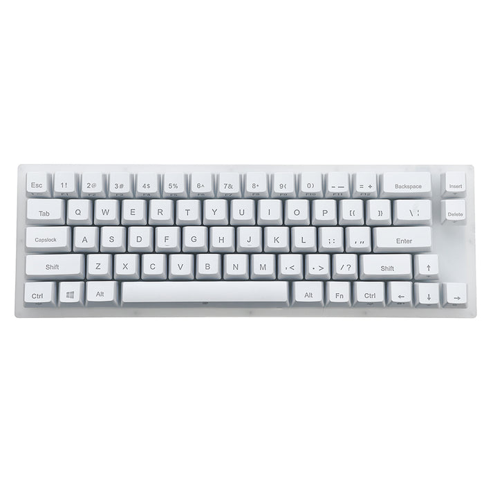 GamaKay K66 - 66-Key Mechanical Gaming Keyboard with Gateron Switches, Hot Swappable Type-C Wired, and RGB Backlit - Perfect for PC Laptop with Crystalline Base