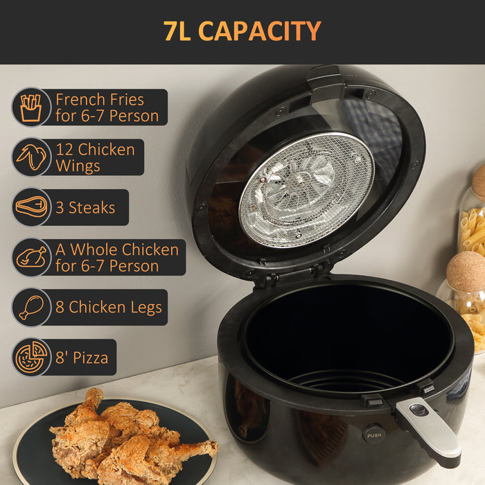 7L Digital Air Fryer Oven - Multi-function Cooker with 7 Presets and Rapid Air Circulation - Ideal for Healthy Frying, Roasting, Baking, Broiling & Dehydrating