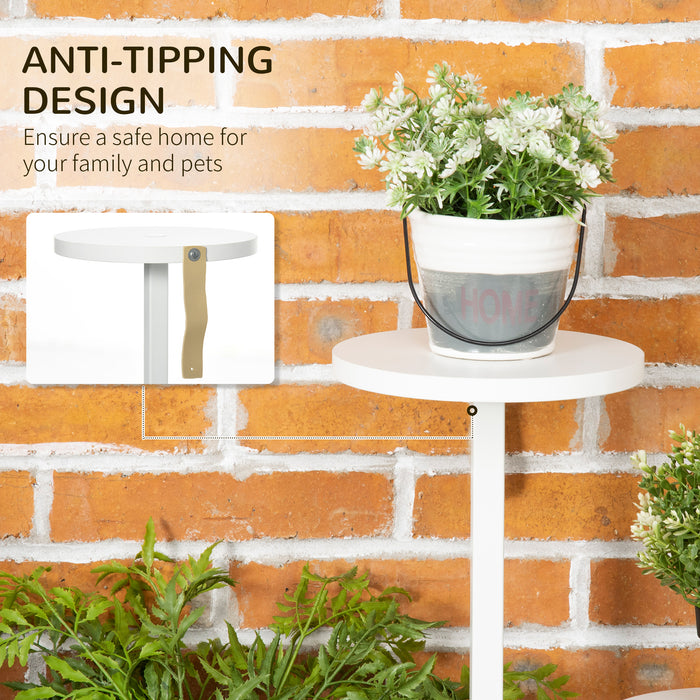 5-Tier Corner Plant Stand - Multi-Level Flower Pot Holder and Storage Organizer with Anti-Tip Strap - Perfect for Indoor, Outdoor, Porch, and Balcony Gardening