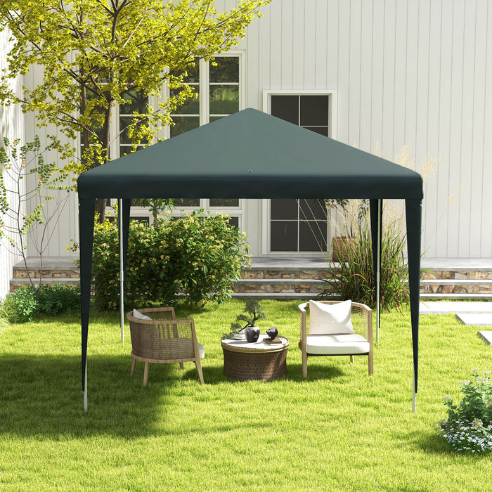 Garden Gazebo Marquee - 2.7m x 2.7m Outdoor Party Tent with Wedding Canopy, Dark Green - Perfect for Parties, Ceremonies, and Events