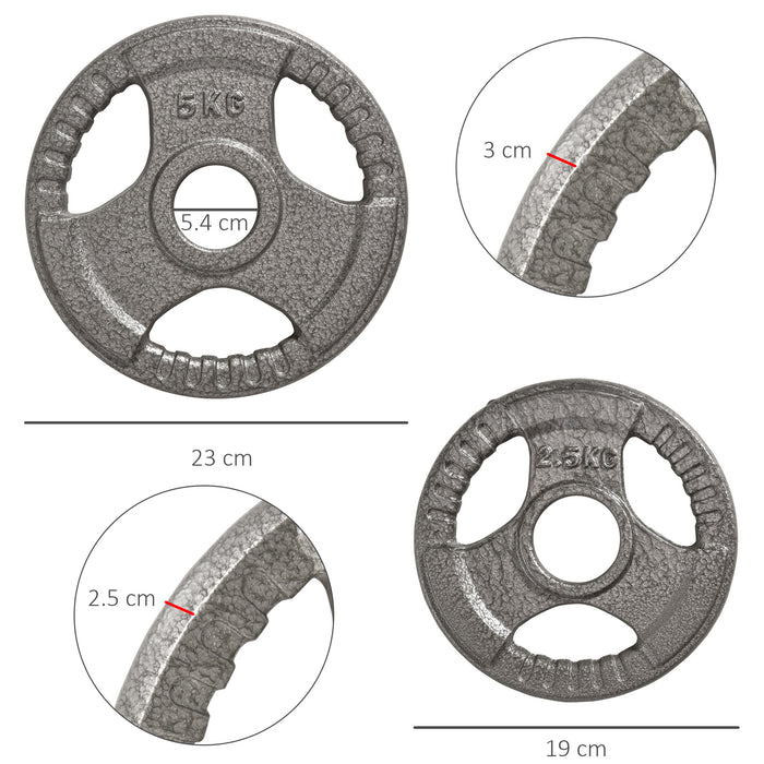 Olympic Grip Weight Plate Sets - 4 PCS for Strength Training, Crossfit & Weightlifting - Ideal Barbell Weights for Home Gym Setup