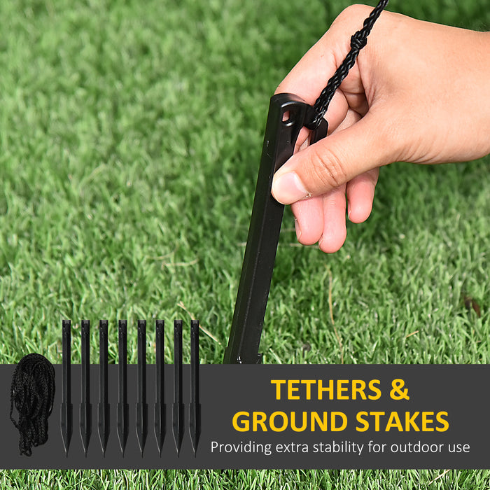 8ft Giant LED-Lit Halloween Inflatable - Outdoor Yard Decoration with Three Witches and Magical Pot - Perfect for Spooky Holiday Ambiance