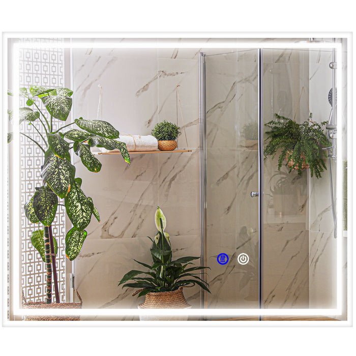 Illuminated LED Vanity Bathroom Mirror - Smart Touch Makeup Mirror with 3 Color Modes, Anti-Fog Features - Ideal for Precision Grooming and Makeup Application