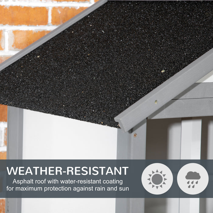 Outdoor Wooden Aviary for Finches & Canaries - Weather-Resistant Asphalt Roof, Easy Cleanup with Removable Tray - Ideal Bird Habitat for Garden or Patio