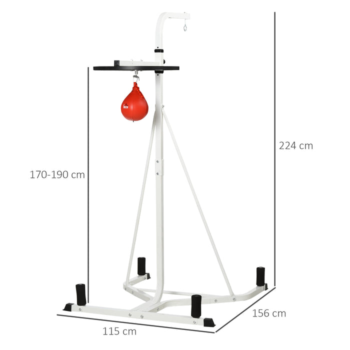 Adjustable Free-Standing Boxing Speed Bag Platform - Heavy-Duty Punching Bag Stand for Reflex Training - Ideal for Boxers and Fitness Enthusiasts