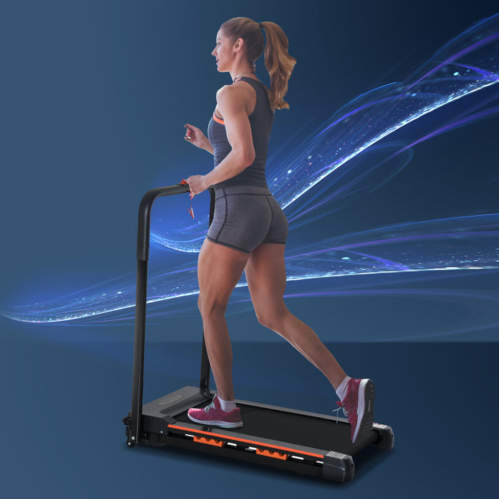 Compact Folding Electric Treadmill - 0.5 HP Motor, 1-6 km/h Adjustable Speed, Indoor Exercise & Walking Machine with Remote Control - Perfect for Home Gym Fitness Routine