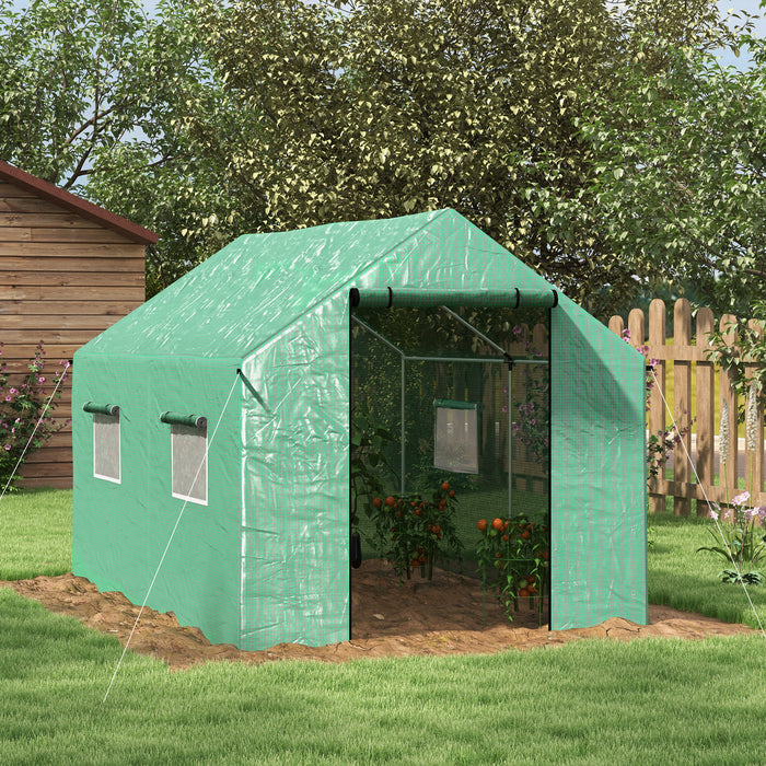 Polytunnel Walk-in Greenhouse - Durable Polyethylene, 2m x 3m, Weather-Resistant - Ideal for Garden Plant Growth & Protection