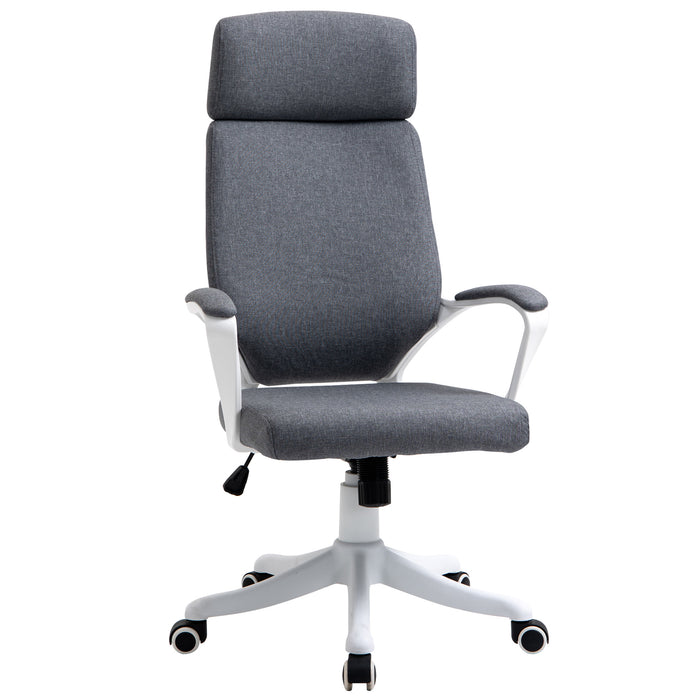 Ergonomic High-Back Office Chair - 360° Swivel, Adjustable Height with Lumbar Support - Comfortable Desk Task Chair for Home or Office Workers