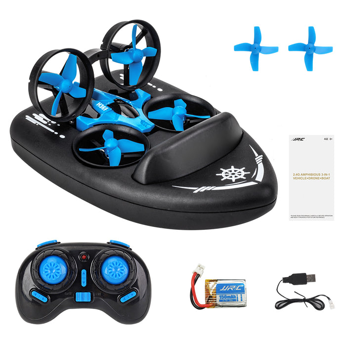 JJRC H36F Terzetto 1/20 - 2.4G 3-in-1 RC Boat, Flying Drone & Land Driving Vehicle - Perfect for Adventure Seekers and Hobby Enthusiasts