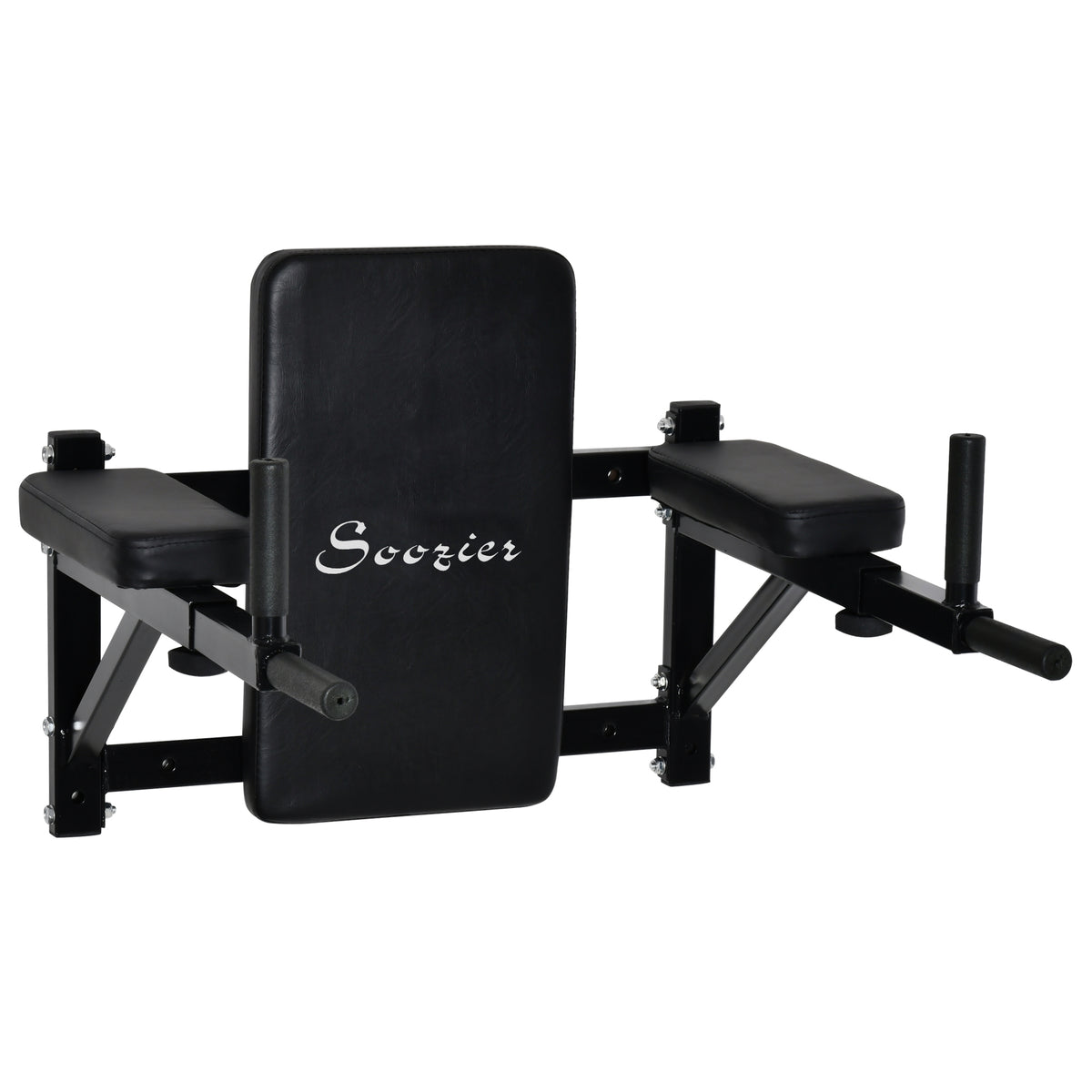 Wall Mounted Dip Station Rack - Heavy-Duty Steel Construction Exercise Bar - Ideal for Home Gym and Strength Training