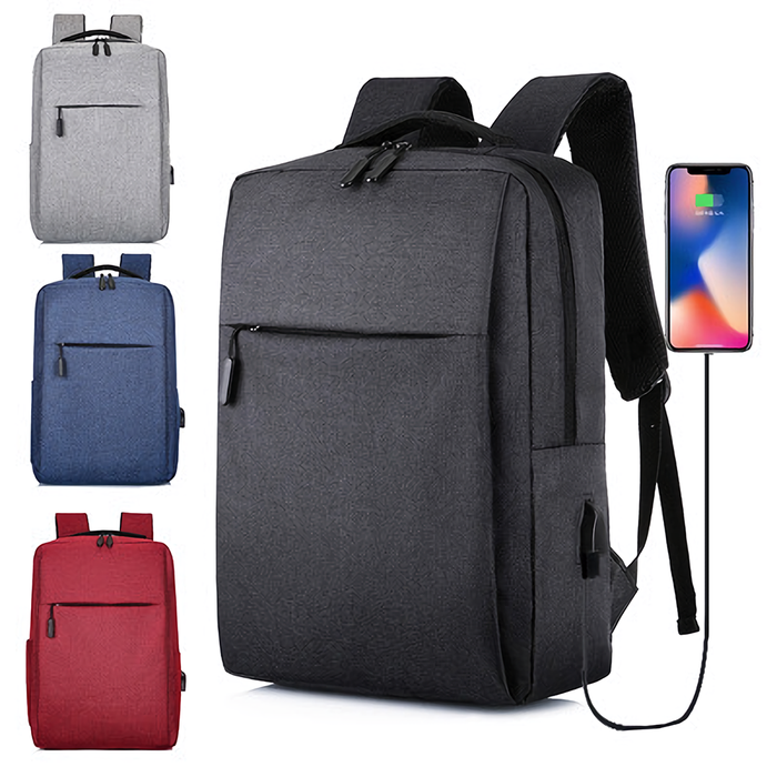 Classic Backpacks 17L - Business Laptop Bag with USB Charging, for 15-Inch Laptop - Ideal for Students, Men, Women, and School Use