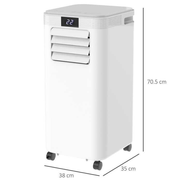 8000 BTU 4-in-1 Portable Air Conditioner - Cooling, Dehumidifying, Ventilating with Fan - Remote Control, LED Display, 24-Hr Timer, Auto Shut-Off Feature
