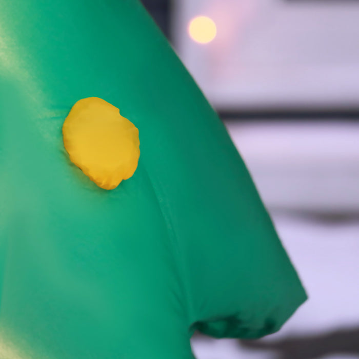 6ft Christmas Inflatable Decoration with Santa & Snowmen - LED Lighted Tree for Festive Yard Display - Ideal for Home, Garden, Lawn Parties and Outdoor Celebrations