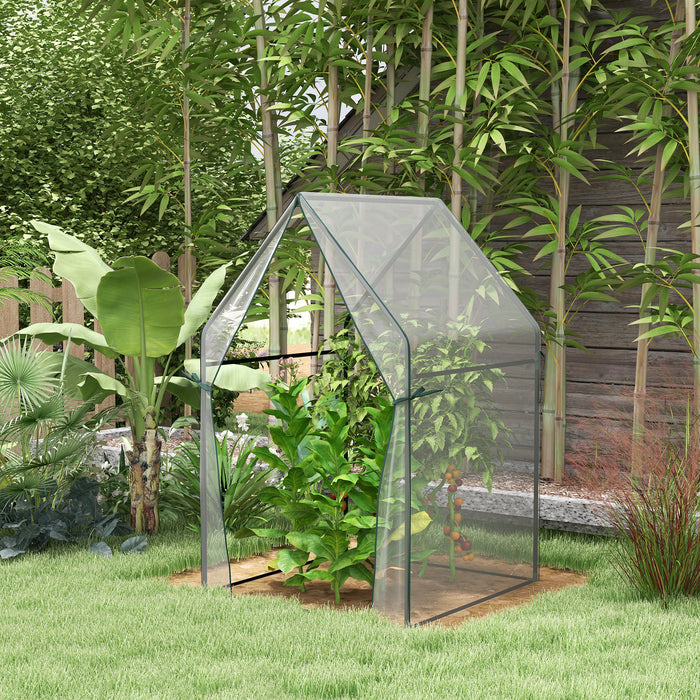 Portable Tomato Growhouse - Mini Greenhouse with Dual Zippered Doors, 90x90x145cm - Ideal for Indoor/Outdoor Gardening