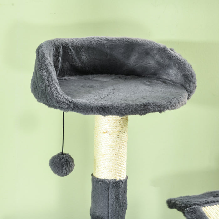 177cm Multi-Tier Cat Condo - Indoor Climbing Tower with Scratching Posts, Lounge Hammock, and Perches - Ideal for Playful Kittens and Adult Cats