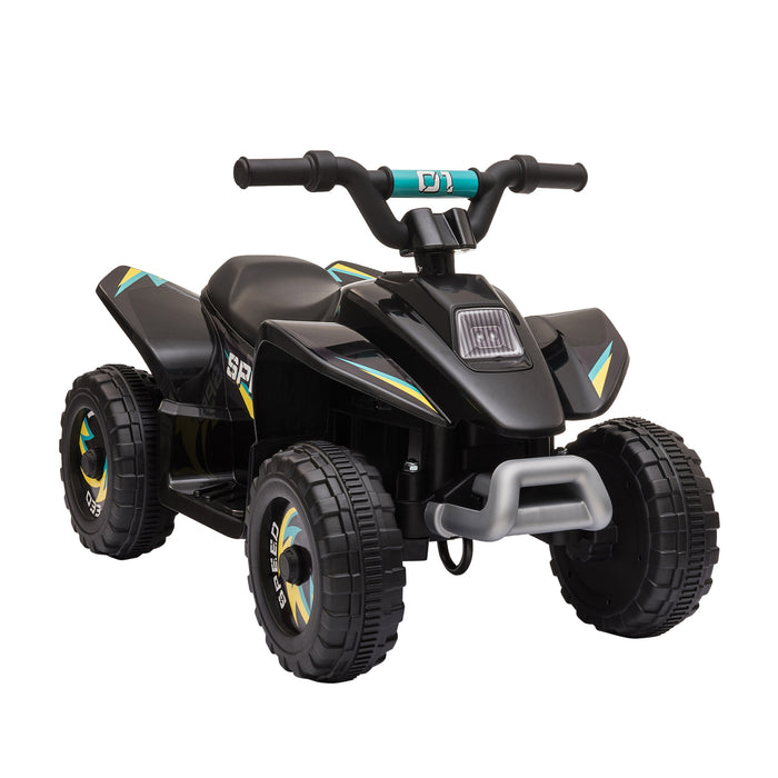 Kids Electric ATV Quad - 6V Ride-On Toy Car with Forward/Reverse Functions, Four Big Wheels - Perfect for Toddlers Aged 18-36 Months in Black