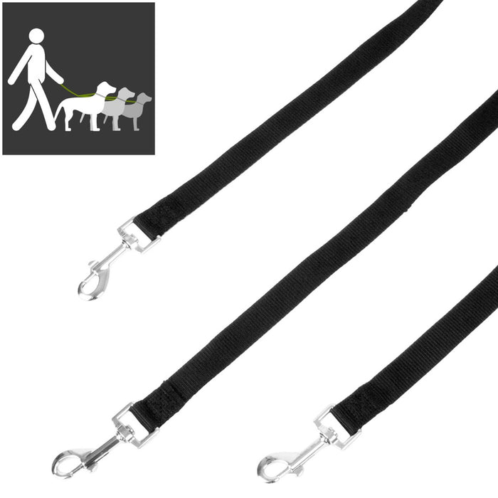 Multi-Function Triple-Clip Dog Leash - Durable, Secure Attachments, Versatile Walking Accessory - Ideal for Training and Multi-Dog Owners