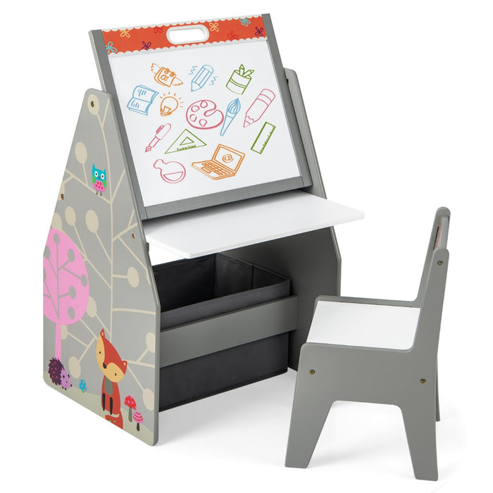Double-Sided Kids - Art Easel and Play Station, Ideal for Boys and Girls - Promotes Creativity, Artistic Expression and Fun Playtime Activities