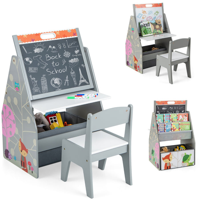 Double-Sided Kids - Art Easel and Play Station, Ideal for Boys and Girls - Promotes Creativity, Artistic Expression and Fun Playtime Activities