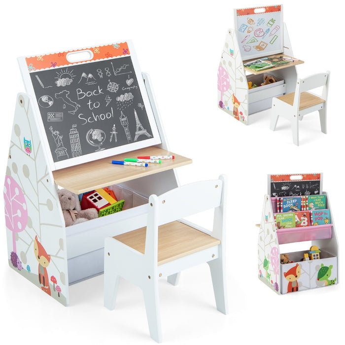 Double-Sided Kids - Art Easel and Play Station, Ideal for Boys and Girls - Promotes Creativity, Artistic Expression and Fun Playtime Activities