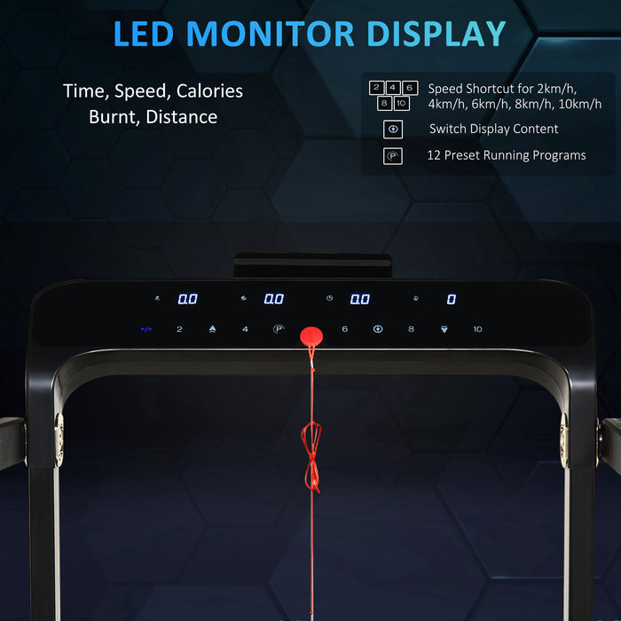 Motorised Folding Treadmill - 600W Power, Steel Frame, Compact Design - Ideal for Home Fitness and Space-Saving Exercise