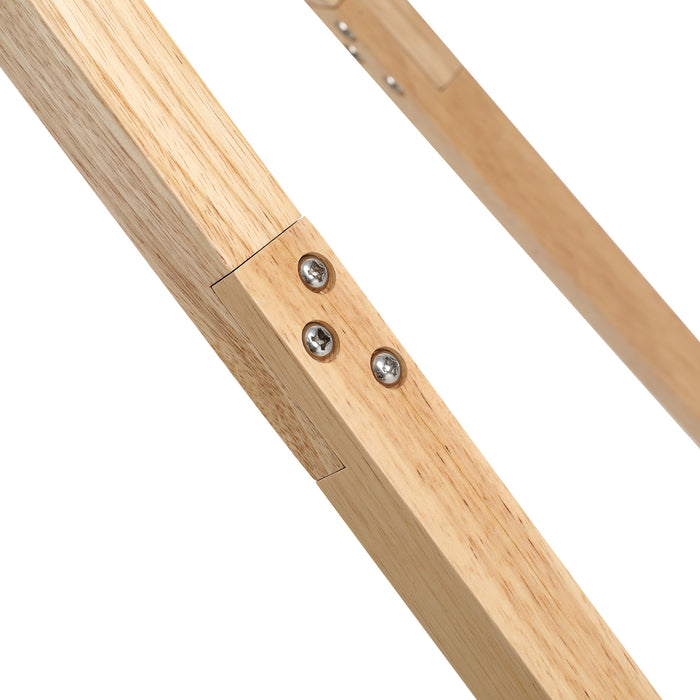 Elegant 5ft Wooden Tripod Floor Lamp - Free Standing E27 Bulb, Versatile & Stylish - Ideal for Home and Office Illumination, Grey Shade