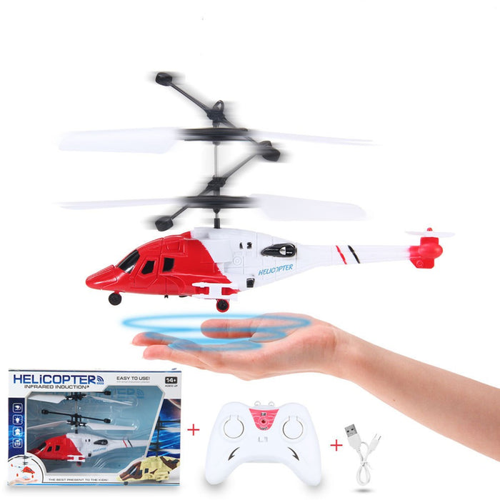 HFD-818 RC Helicopter - Infrared Induction Gesture Sensing, Levitation Flying, One-Key Take-Off/Landing, Altitude Hold, Dual Motor - Perfect Kids' Toy for Fun and Play