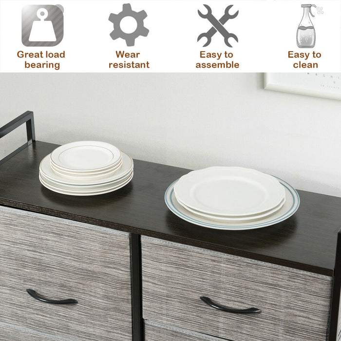 Fabric Storage Organiser Featuring Clothes Rack and Drawers - Ideal Storage Solution for Organising Wardrobe