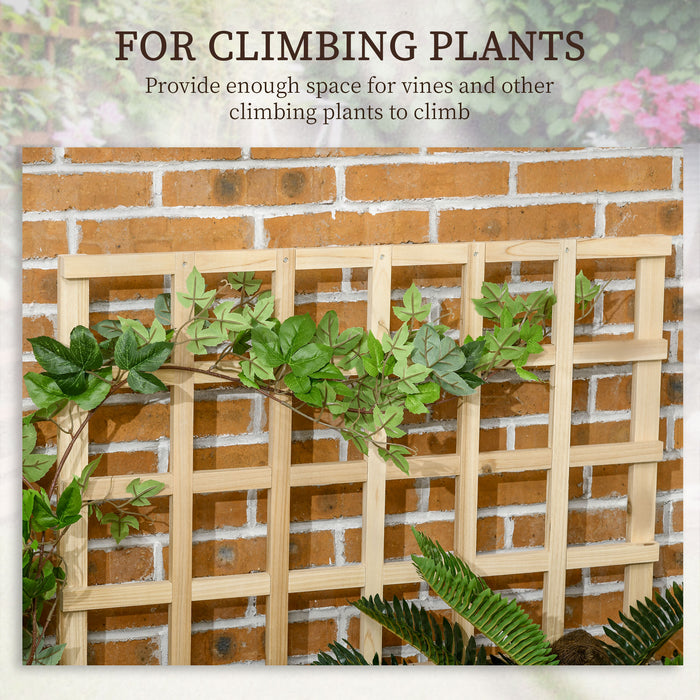 3 Tier Garden Planter with Trellis - Wooden Raised Beds for Vine Climbing, 95x95x110cm in Natural Tone - Ideal for Garden Enthusiasts and Urban Farmers
