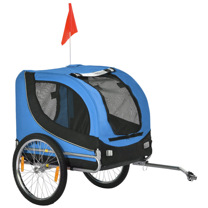 Folding Bicycle Dog Trailer with Removable Cover - Sturdy Pet Transport Solution - Ideal for Active Pet Owners and Cyclists