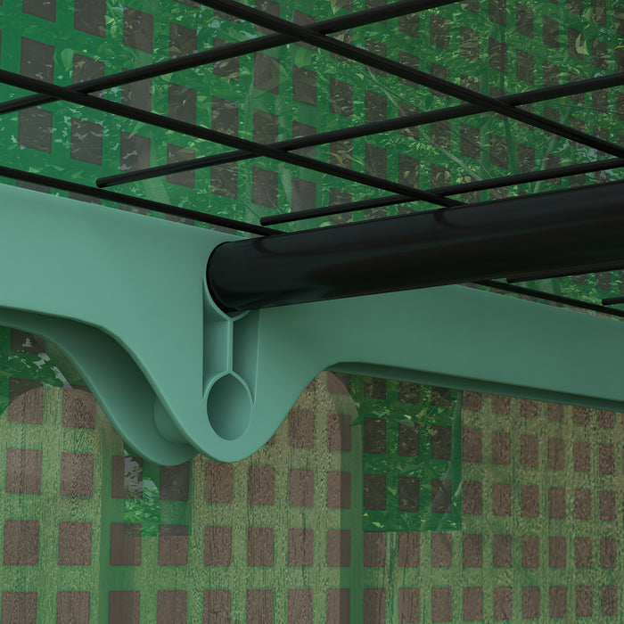 4 Tier Mini Greenhouse - Reinforced PE Cover, Roll-up Door, Wire Shelves, 170x120x50cm - Ideal for Gardeners and Seedling Growth