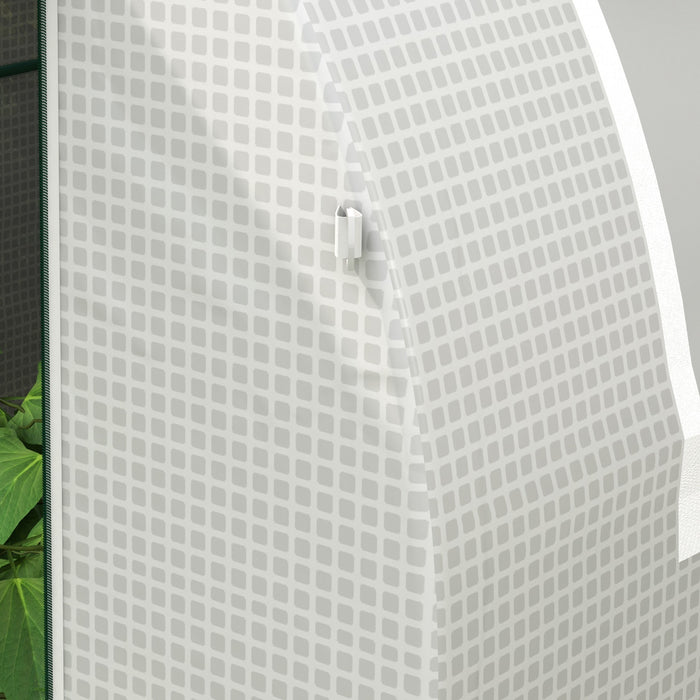 Polytunnel Walk-In Greenhouse - Garden Structure with Roll-Up Window & Zippered Door, 1.8 x 1.8 x 2m - Perfect for Growing Plants & Vegetables Outdoors