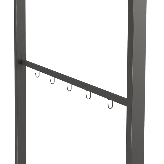 Garden Grill 2.2 x 1.5m BBQ Gazebo - Metal Frame with Curved Canopy & 10 Hooks, Beige Outdoor Sun Shade - Ideal for Grilling and Outdoor Parties